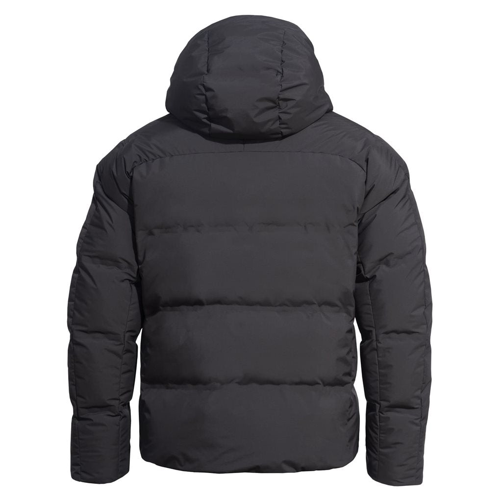 Chaqueta de plumón OMEGA DOWN negra con mangas parcialmente raglán