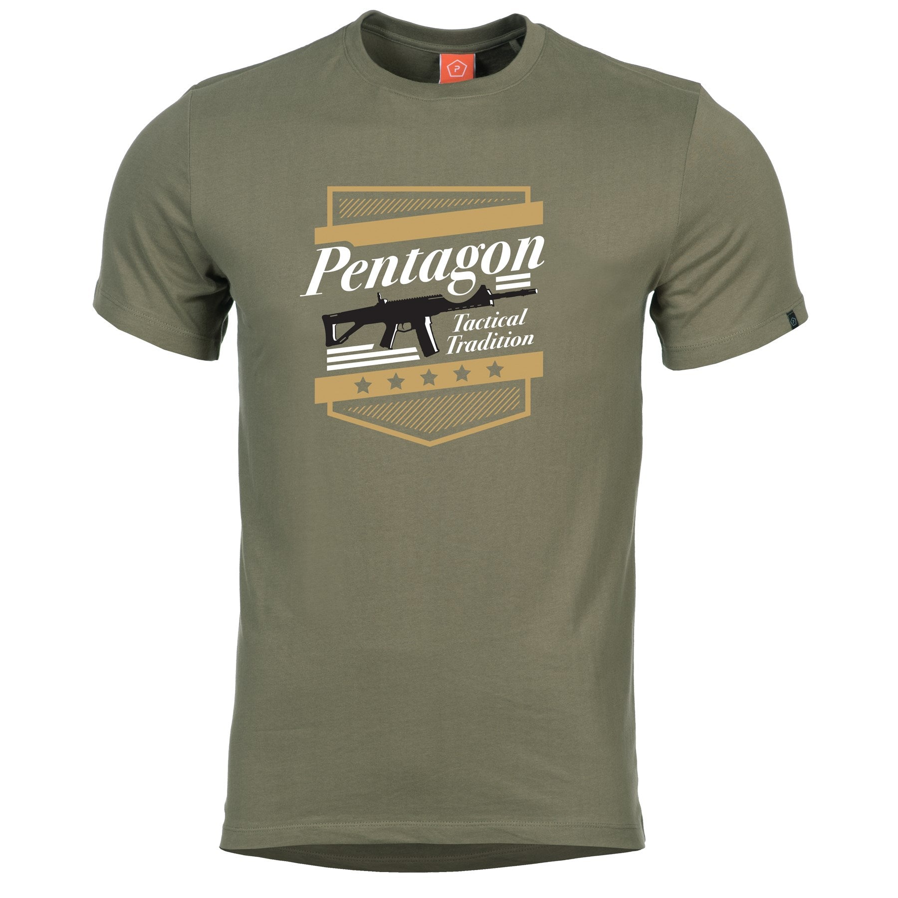 Camiseta PENTAGON A.C.R. tactical tradition verde vista frontal