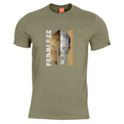 Camiseta FEARLESS WARRIOR verde PENTAGON, manga corta con motivo