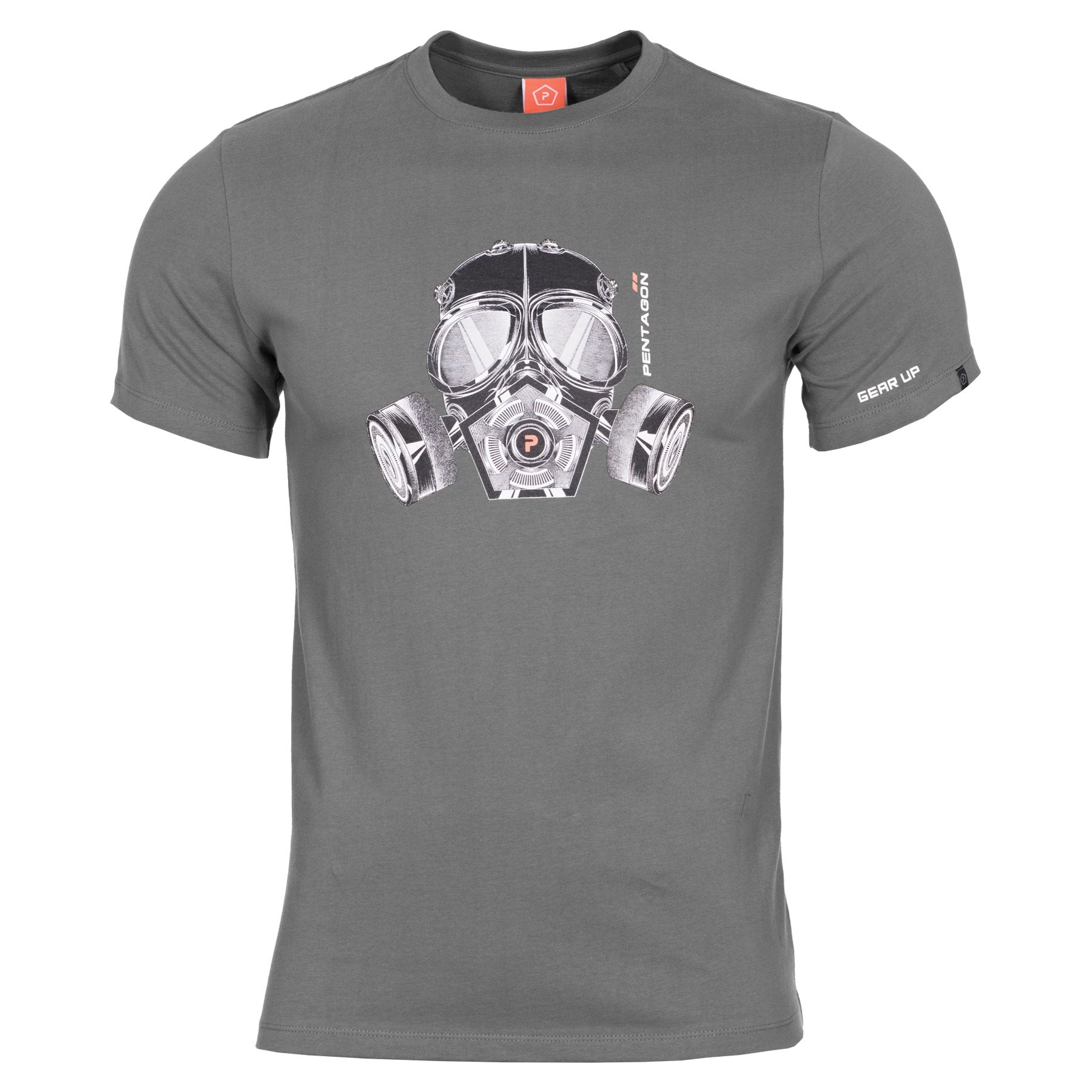 Camiseta PENTAGON con motivo de máscara antigás, tejido ligero y de secado rápido
