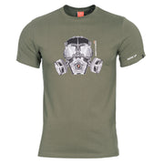 Camiseta ligera PENTAGON con motivo de máscara de gas, manga corta