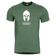 Camiseta Spartan Helmet verde PENTAGON vista frontal
