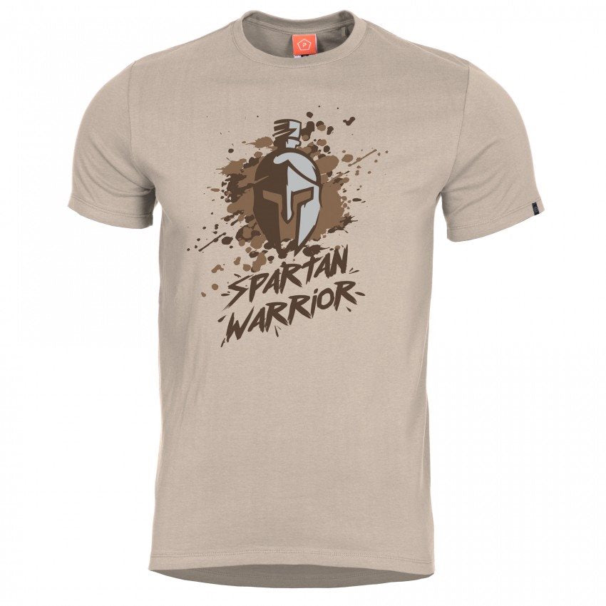 Camiseta SPARTAN WARRIOR KHAKI de PENTAGON en khaki con estampado