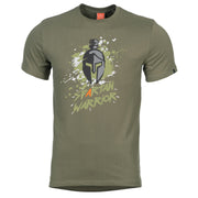 Camiseta Spartan Warrior verde PENTAGON, manga corta con motivo