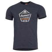 Camiseta VICTORIOUS Pentagon negra, ligera y de secado rápido, acabado antiolor