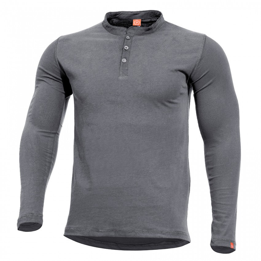 Camiseta ROMEO HENLEY manga larga WOLF GREY de PENTAGON