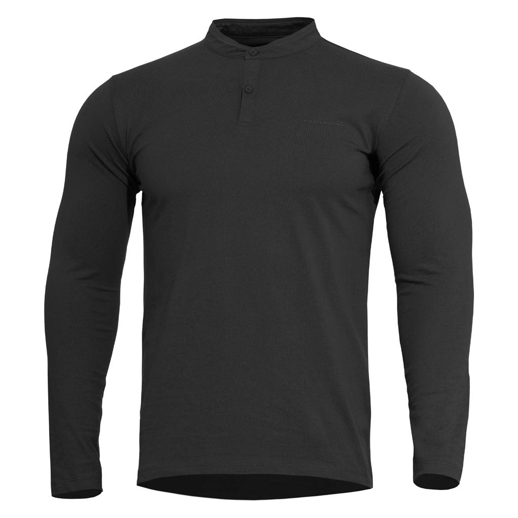 Camiseta ROMEO HENLEY 2.0 manga larga azul medianoche - PENTAGON