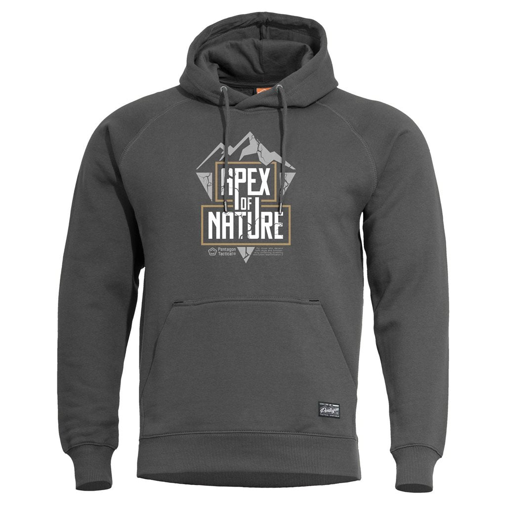Sudadera gris PHAETON APEX OF NATURE con capucha, marca Pentagon Tactical