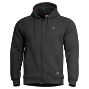 Sudadera PHAETON negra con cremallera y capucha de Pentagon Tactical, tejido cálido que evita olores