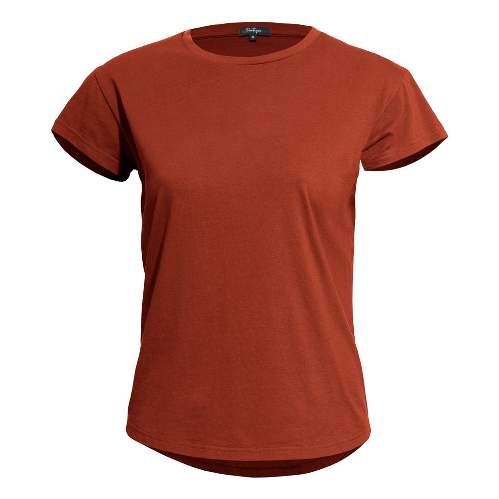 Camiseta de mujer WHISPER roja de algodón ring-spun