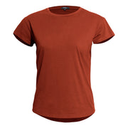 Camiseta de mujer WHISPER roja de algodón ring-spun