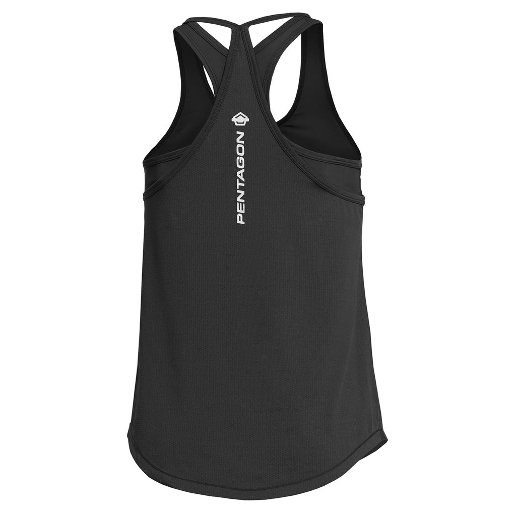 Top deportivo mujer UNITY MESH negro con ventilación y sujetador integrado