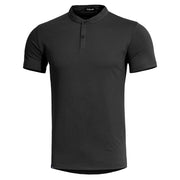 Camiseta ROMEO HENLEY 2.0 negra PENTAGON manga corta vista frontal