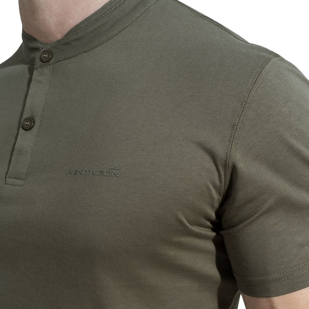 Camiseta ROMEO HENLEY 2.0 manga corta PENTAGON color liso