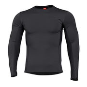 Camiseta técnica APOLLO negra de manga larga con ventilación en espalda y axilas