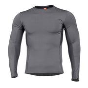 Camiseta funcional APOLLO gris de manga larga con ventilación en espalda y axilas