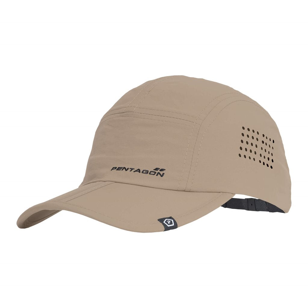 Gorra ZAKROS plegable rip-stop KHAKI, nylon con ventilación