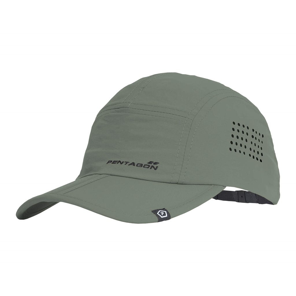 Gorra ZAKROS plegable rip-stop KHAKI, nylon con ventilación