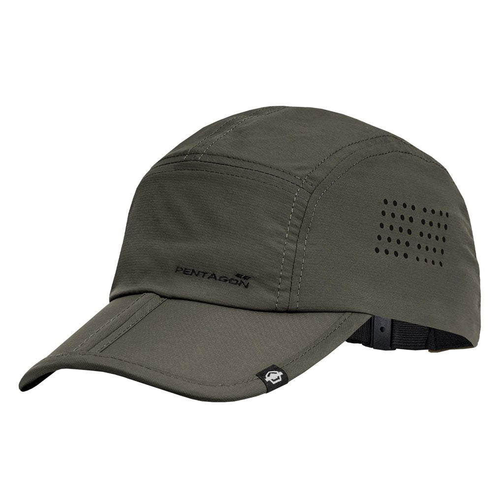 Gorra ZAKROS plegable rip-stop KHAKI, nylon con ventilación