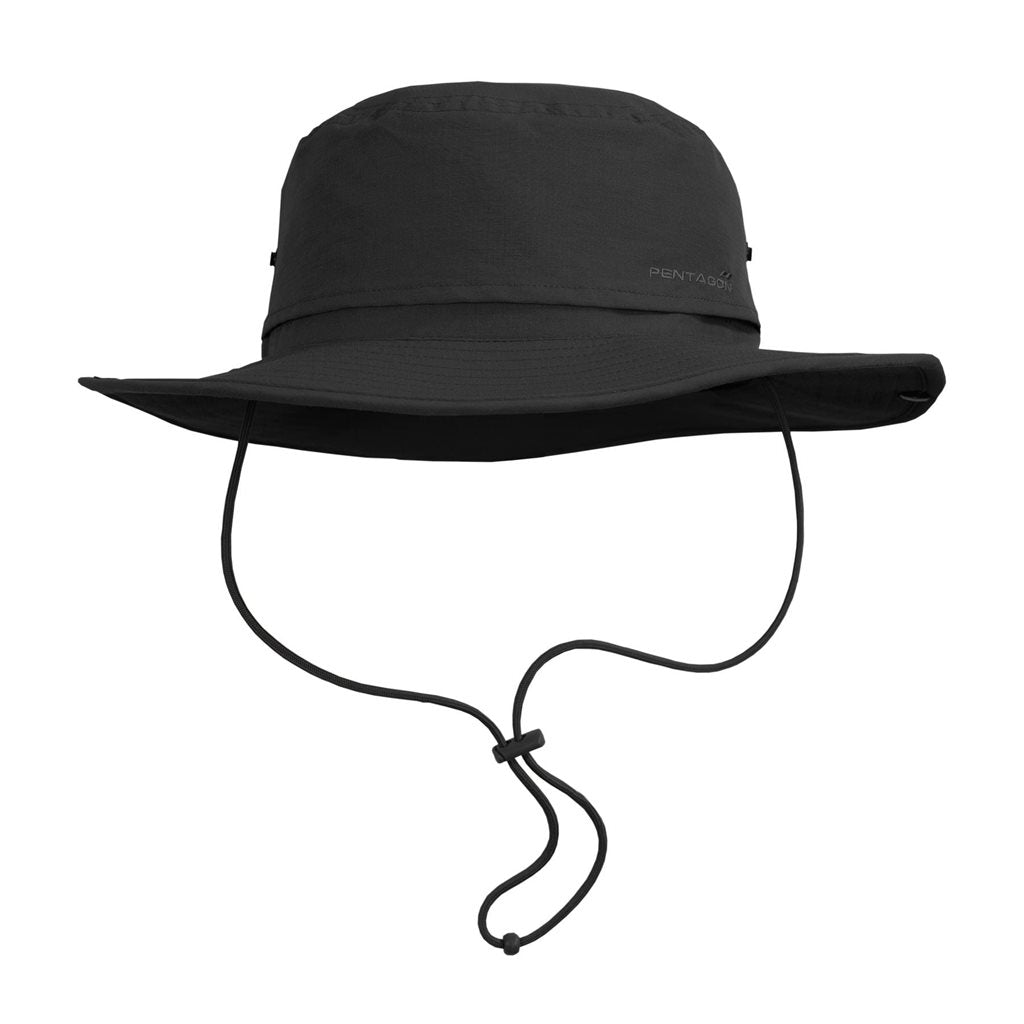 Sombrero Roo Safari negro, sombrero safari ligero hecho de material mixto resistente