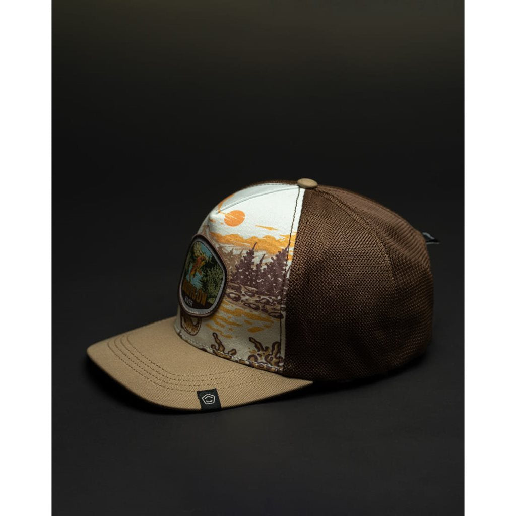 Gorra de béisbol ADVENTURE ANGLER fabricada en kepr de 100% algodón resistente