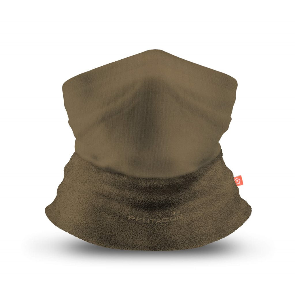Braga de cuello Dual Fabric negra reversible mostrando microfibra absorbente y forro polar cálido