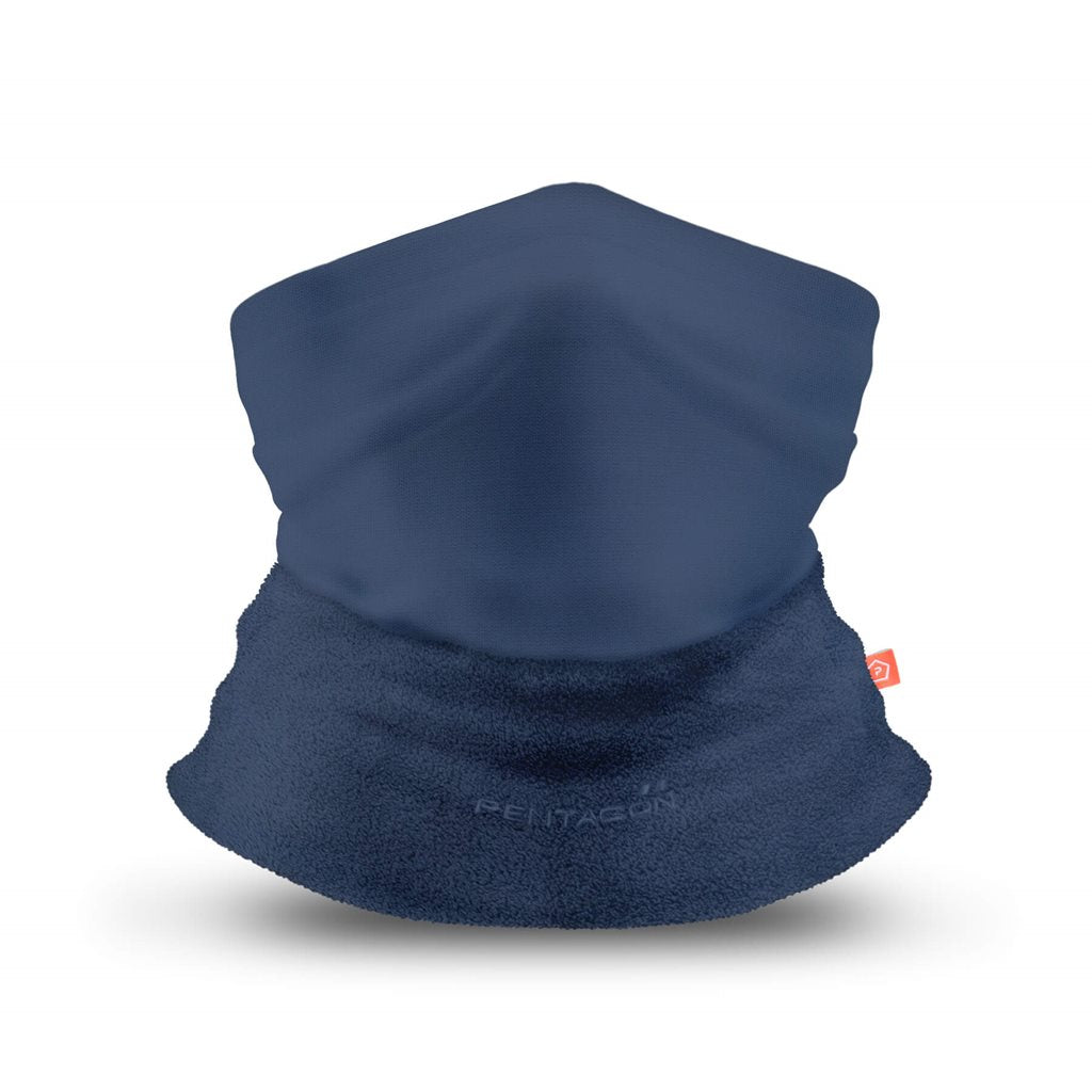 Braga de cuello Dual Fabric negra reversible mostrando microfibra absorbente y forro polar cálido
