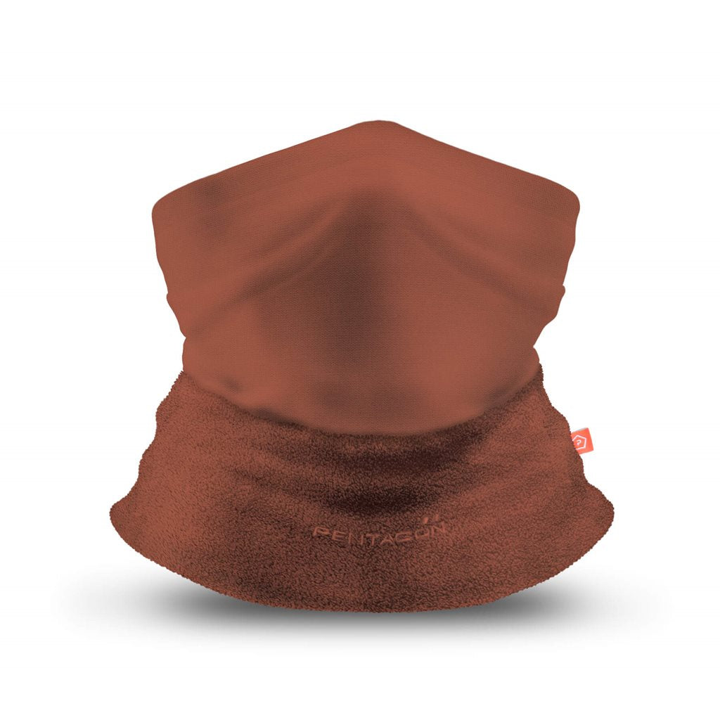 Braga de cuello Dual Fabric negra reversible mostrando microfibra absorbente y forro polar cálido