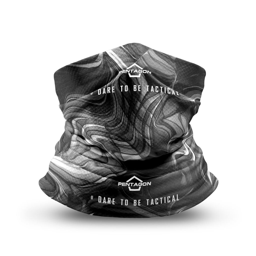 Braga de cuello SKIRON Liquid anatómica negra, detalle del diseño