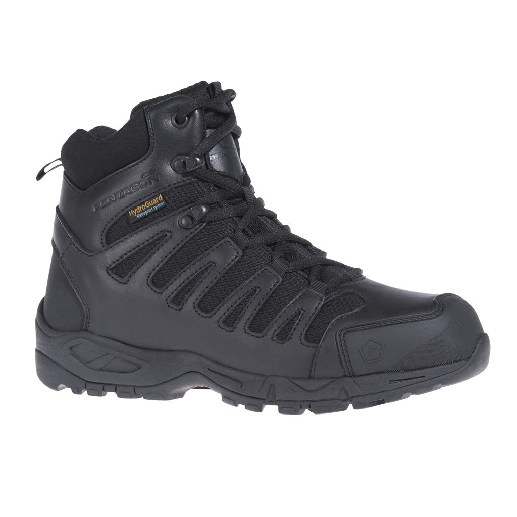 Botas ACHILLES XTR 6" negras, upper nylon 1200D y cuero, diseño táctico