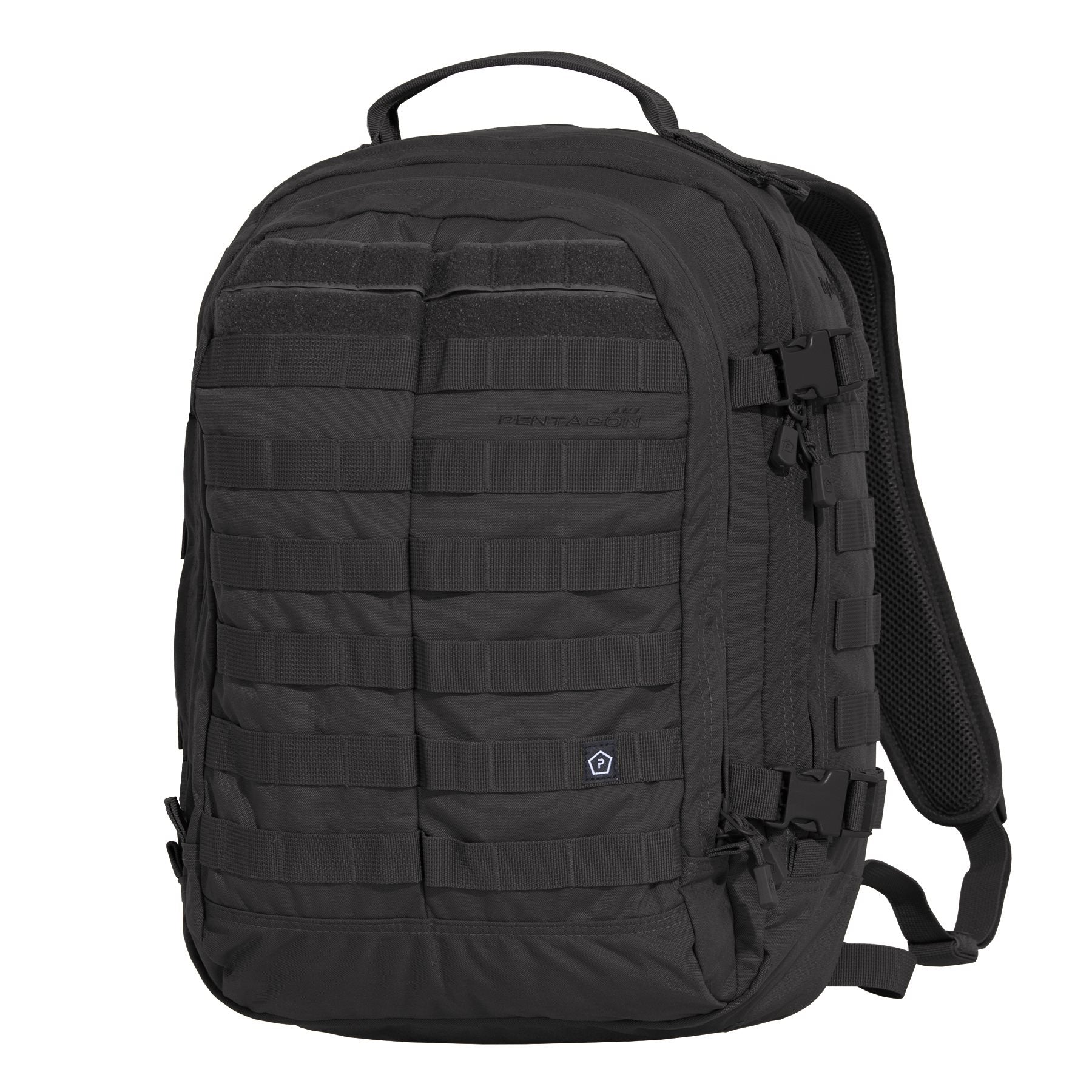 Mochila KYLER 36 L negra PENTAGON TACTICAL en nylon 500D, 2 compartimentos, compatible MOLLE/PALS