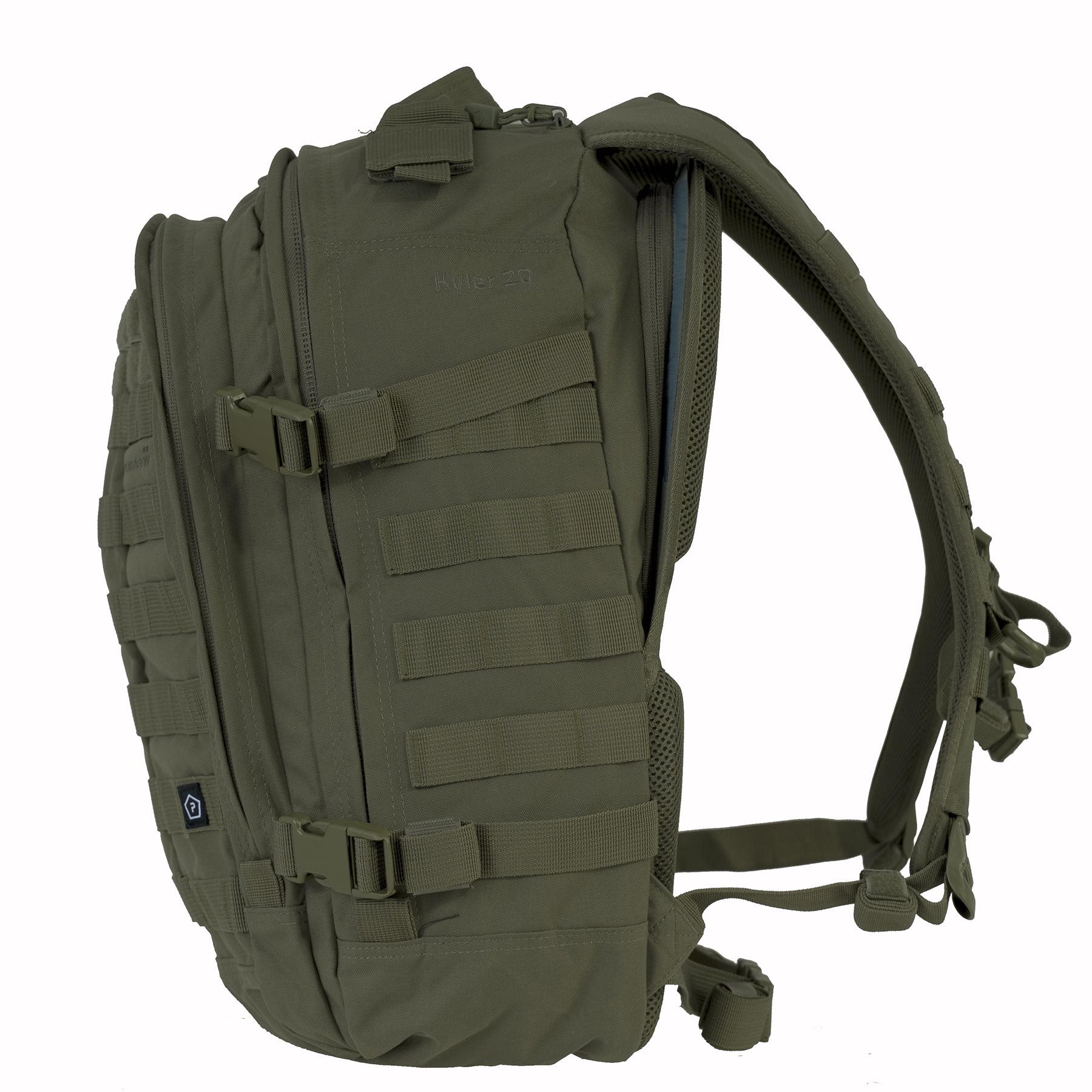 Mochila KYLER 36 L negra PENTAGON TACTICAL en nylon 500D, 2 compartimentos, compatible MOLLE/PALS