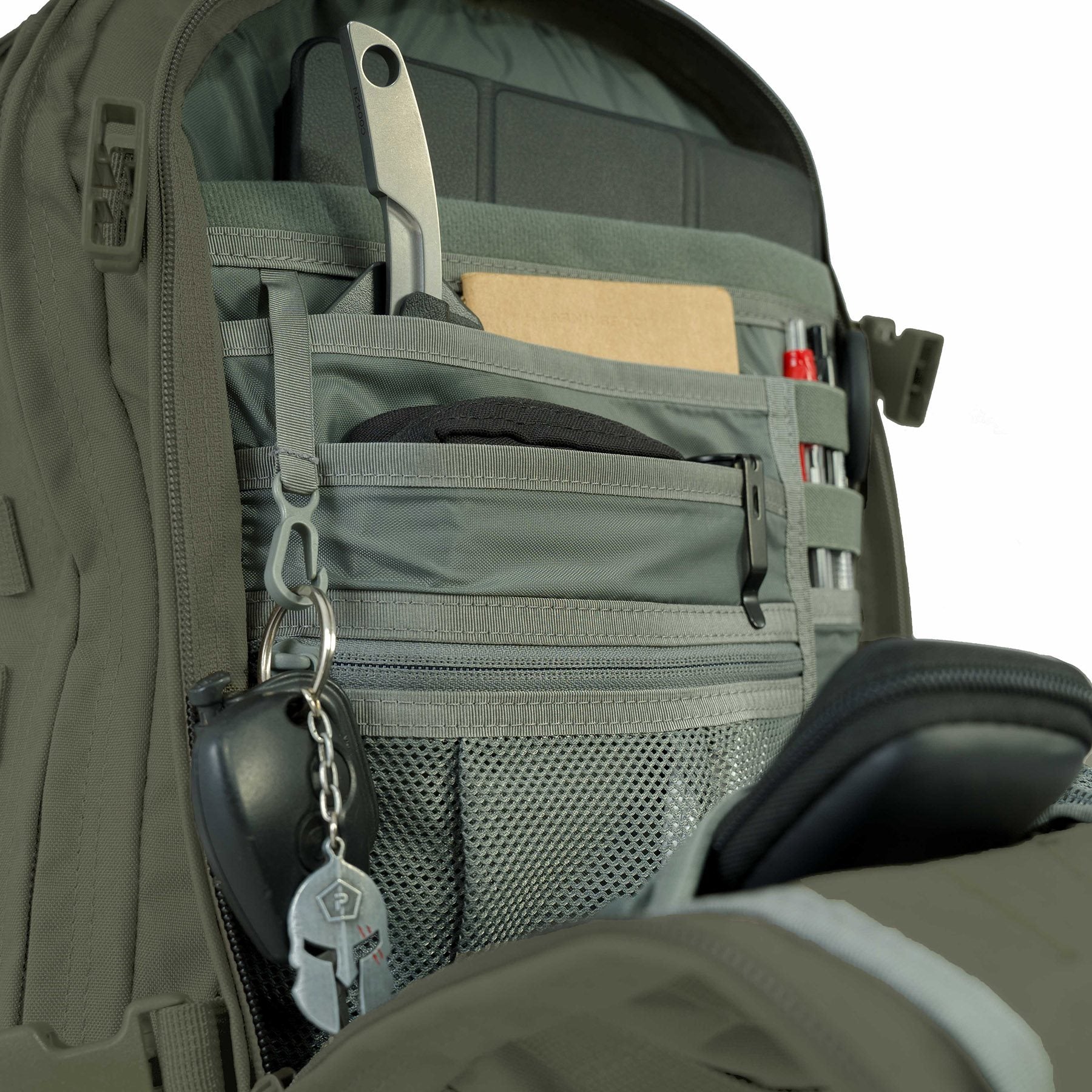 Mochila KYLER 36 L negra PENTAGON TACTICAL en nylon 500D, 2 compartimentos, compatible MOLLE/PALS