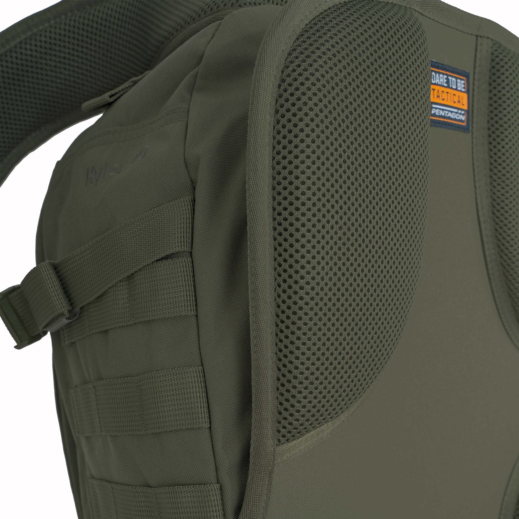 Mochila KYLER 36 L negra PENTAGON TACTICAL en nylon 500D, 2 compartimentos, compatible MOLLE/PALS
