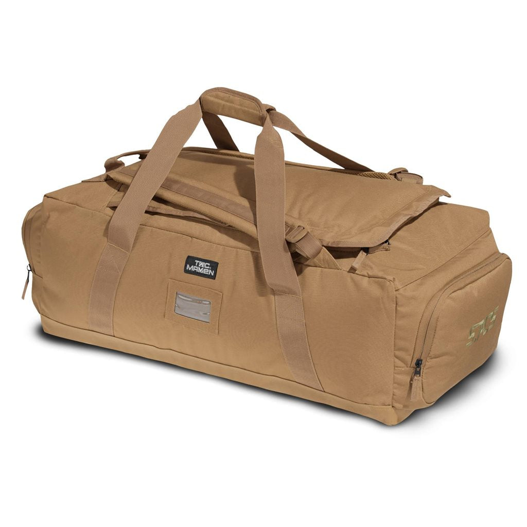 Bolsa de viaje SAS 70 L COYOTE de TAC MAVEN, poliéster 600D, cremalleras SBS y hebillas Duraflex, convertible en mochila