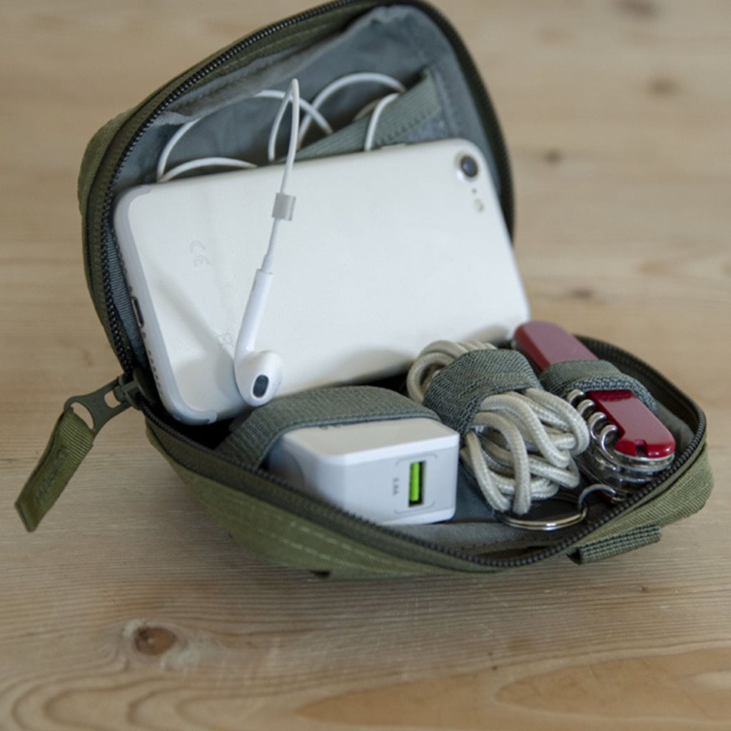 Funda universal KYVOS EDC negra, estuche pequeño para equipo y accesorios