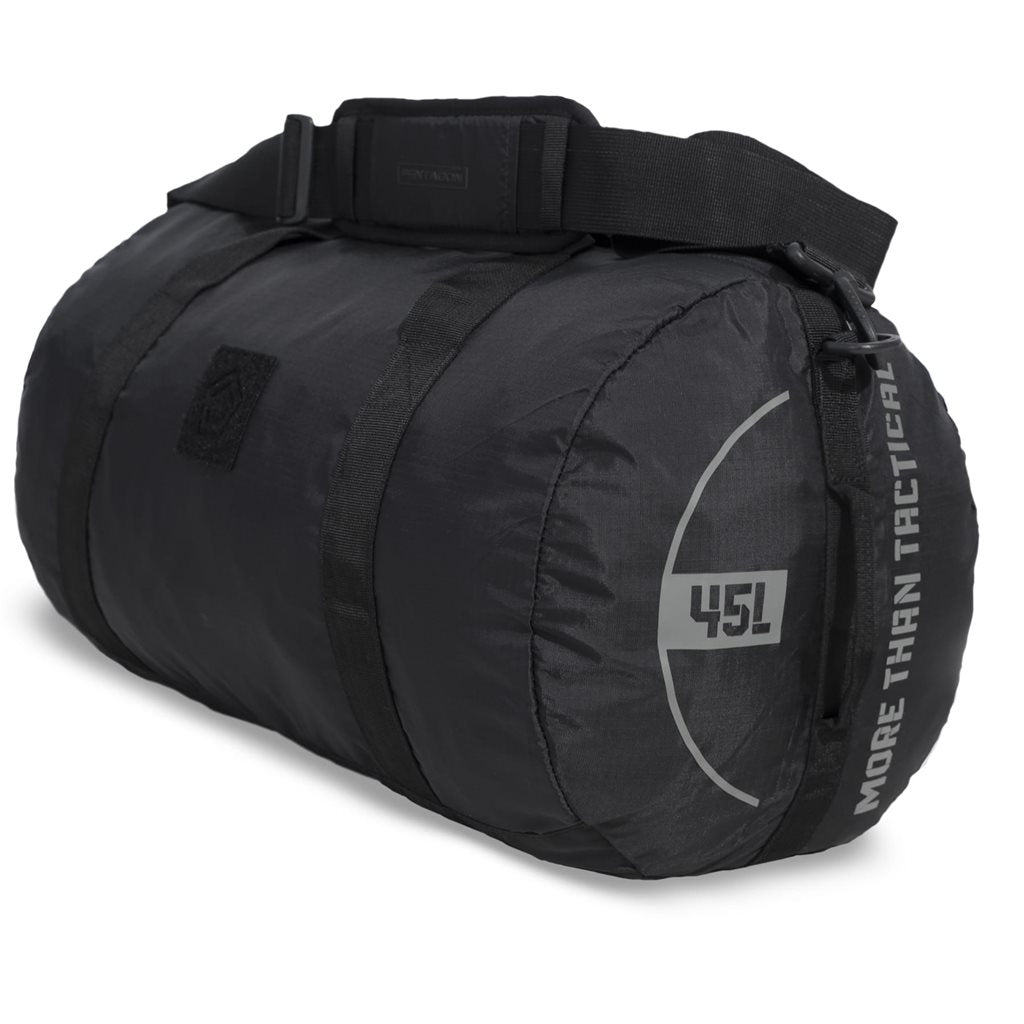 Bolsa de hombro KANON 2.0 negra, poliester 210T WR rip-stop, plegable