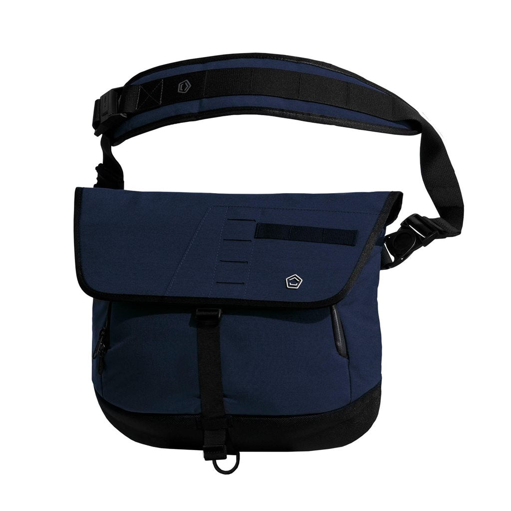 Bolsa bandolera CONSUL SIDE MESSENGER negra, impermeable, diseño vertical para equipo sensible