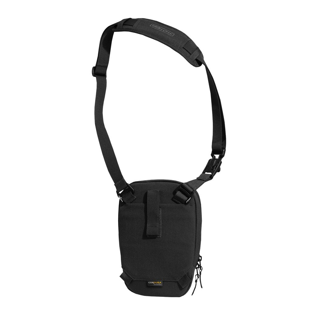 Bolsa bandolera CONSUL Vertical Sling negra, impermeable, forro polar y acolchada para equipo sensible