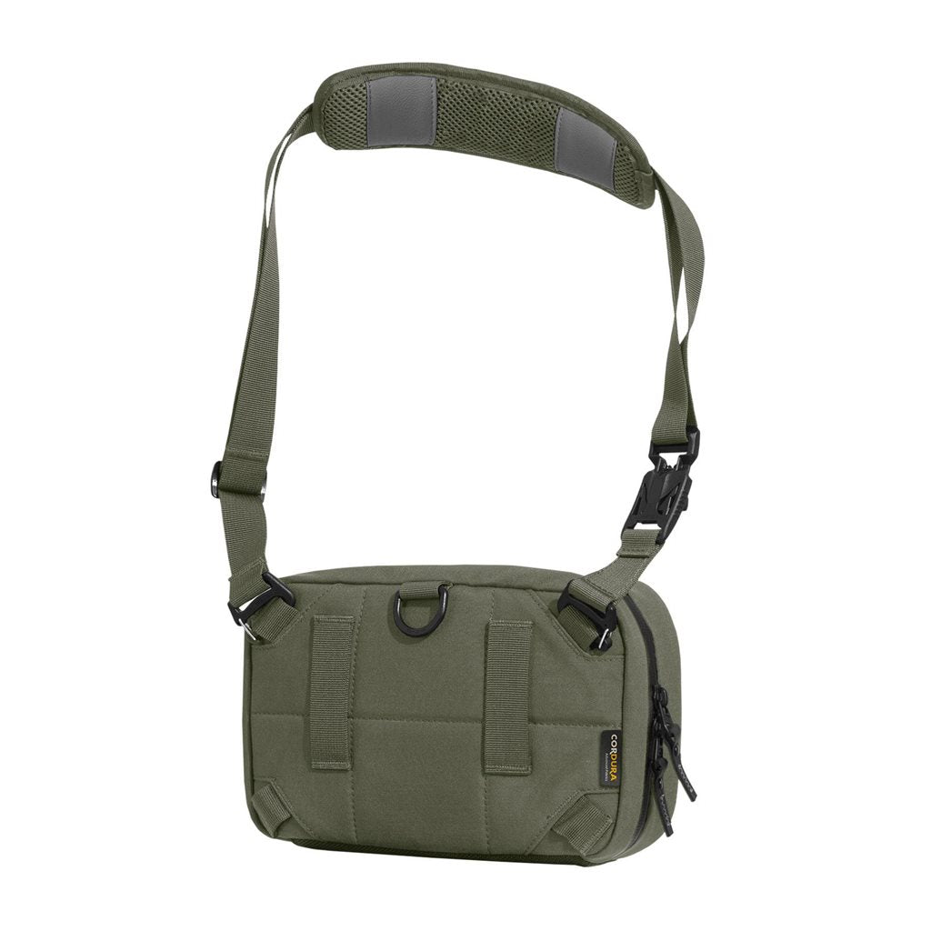 Bandolera CONSUL SLING negra, impermeable y acolchada, interior de felpa