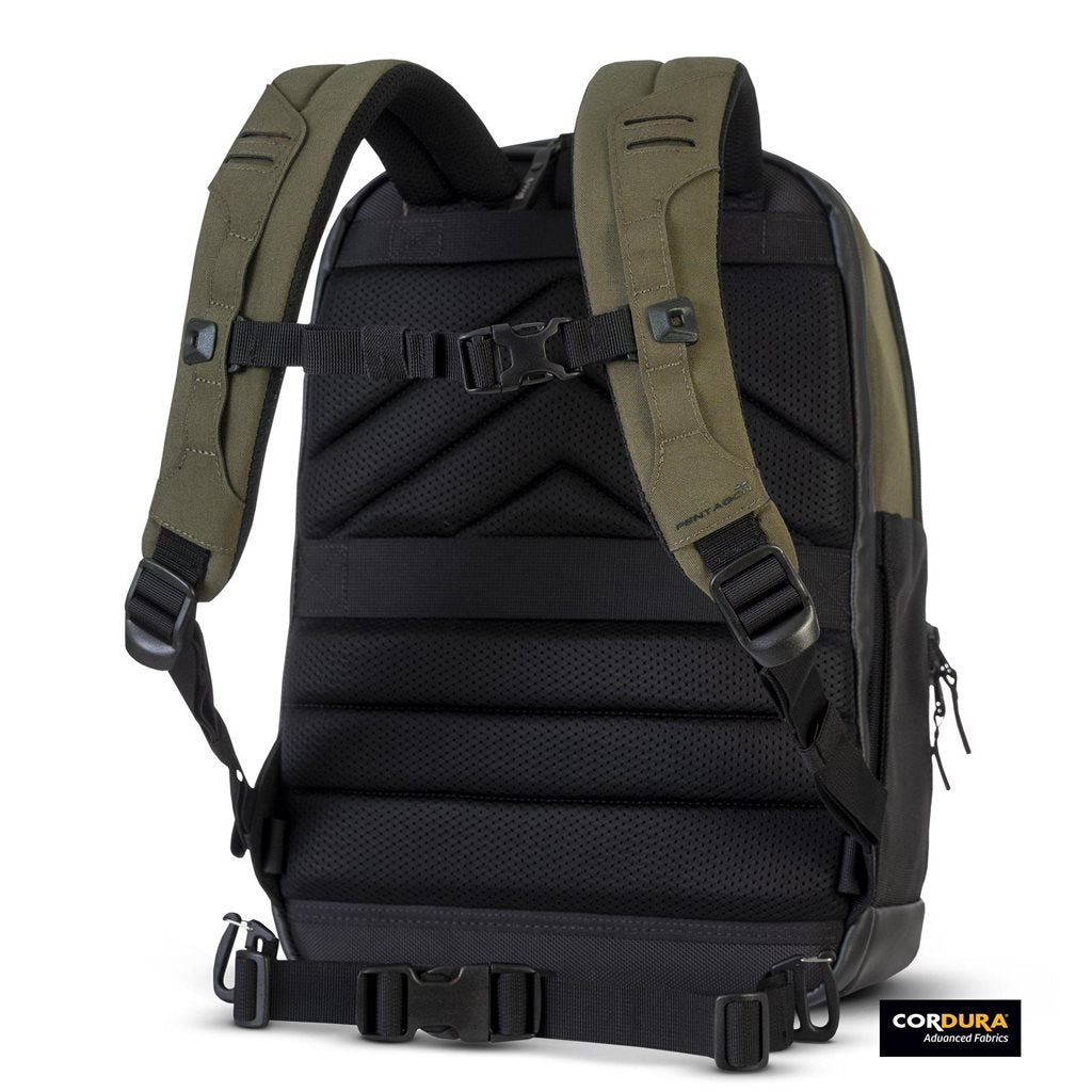 Mochila CONSUL 27 L negra con 500D Cordura y refuerzos de nylon balístico
