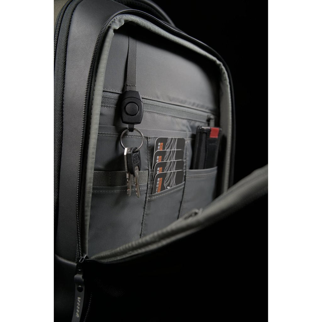 Mochila CONSUL 27 L negra con 500D Cordura y refuerzos de nylon balístico