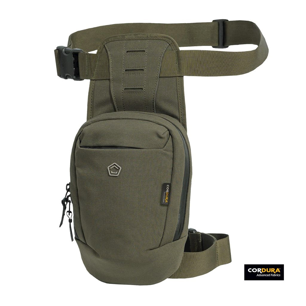 Funda táctica de muslo CONSUL en nylon 500D Cordura con cremalleras YKK y hebillas Duraflex