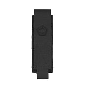Funda táctica negra para cargador de pistola con solapa desmontable, compatible con MOLLE/PALS