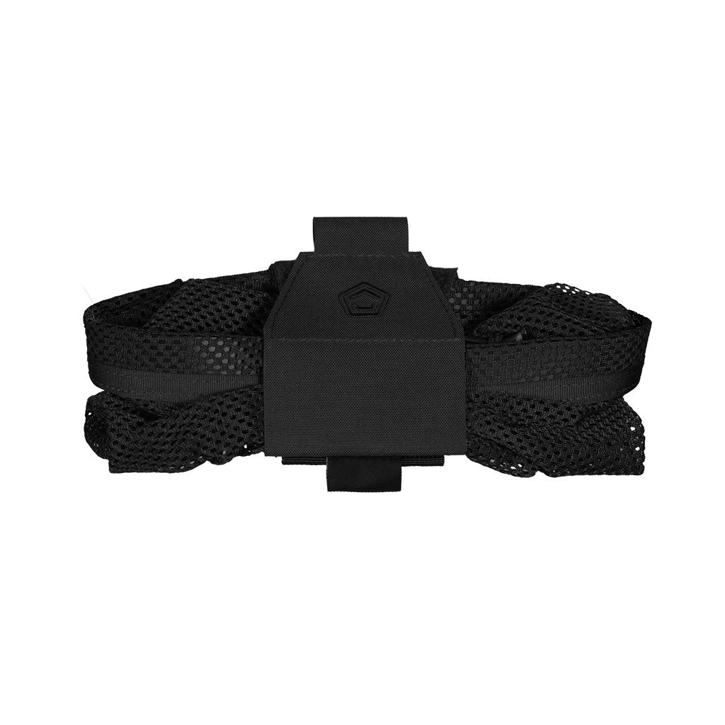 Funda plegable de malla AMINA negra, perfil bajo