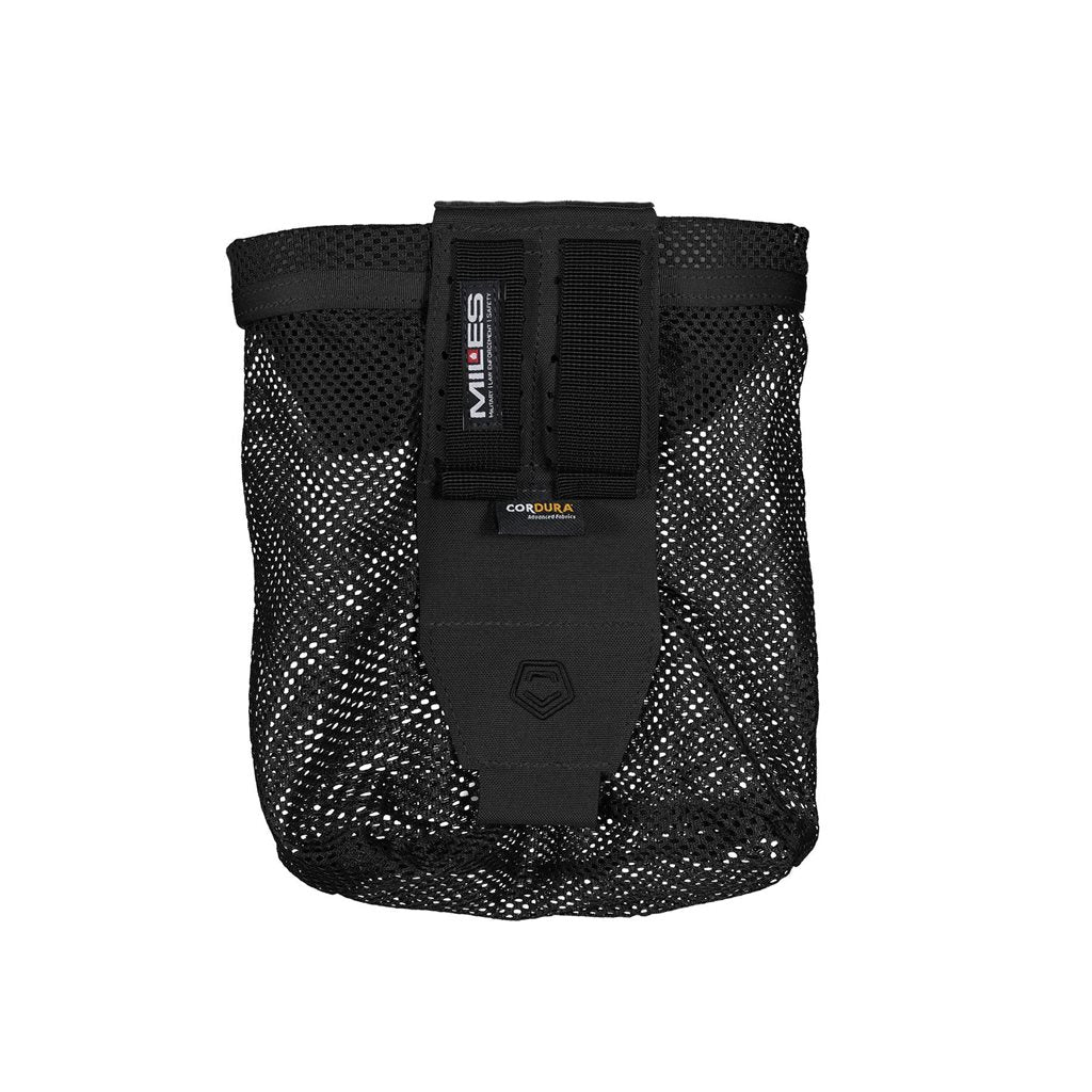 Funda plegable de malla AMINA negra, perfil bajo