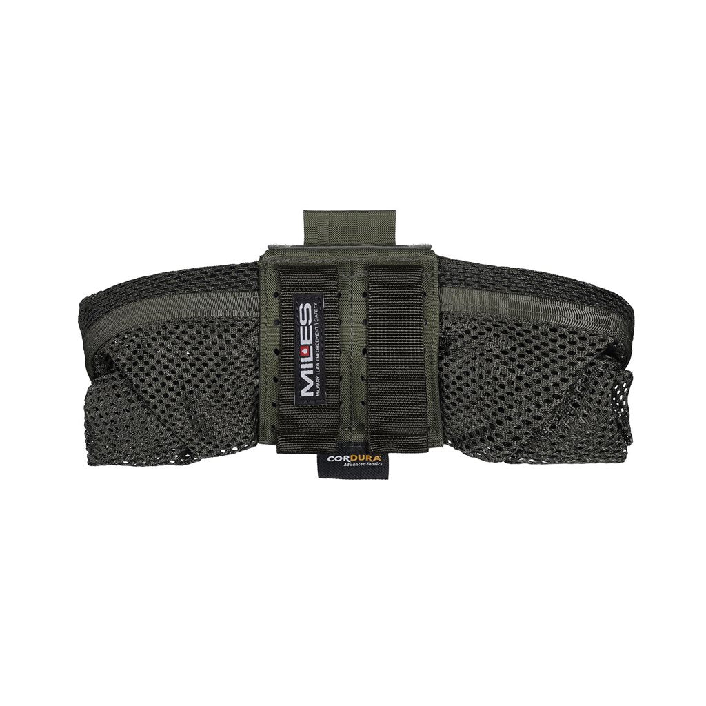 Funda plegable de malla AMINA negra, perfil bajo
