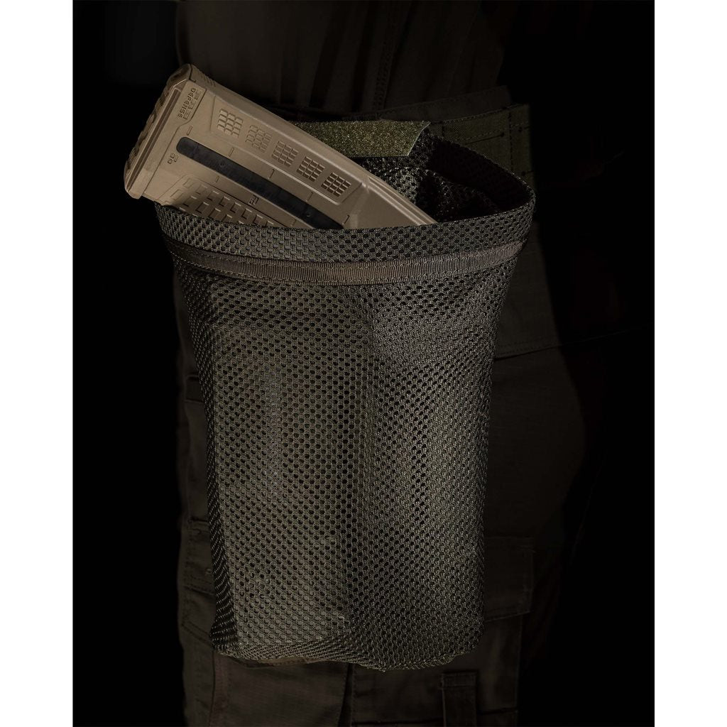 Funda plegable de malla AMINA negra, perfil bajo