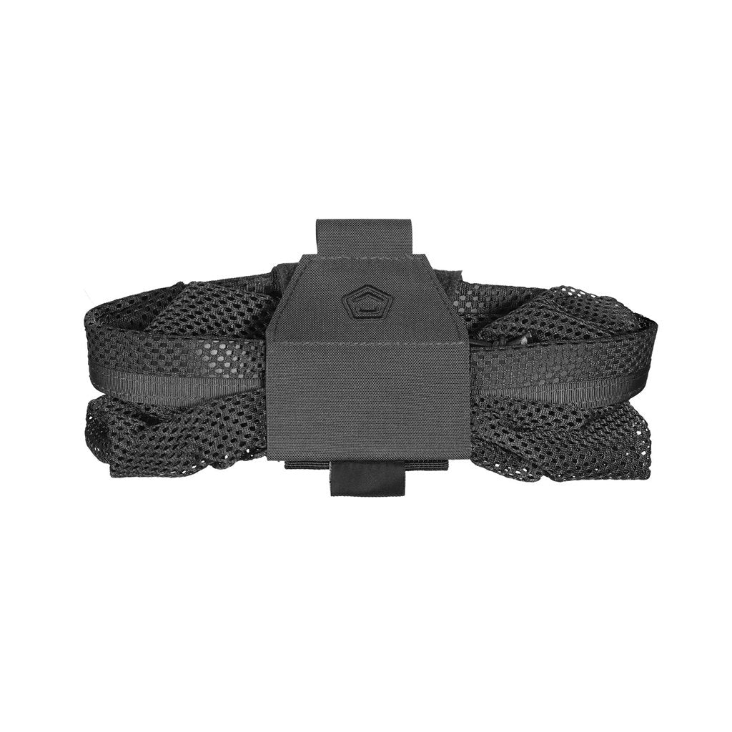 Funda plegable de malla AMINA negra, perfil bajo