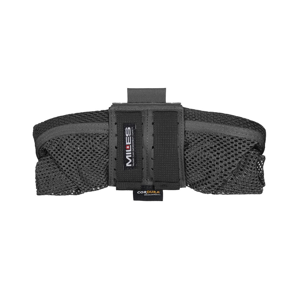 Funda plegable de malla AMINA negra, perfil bajo